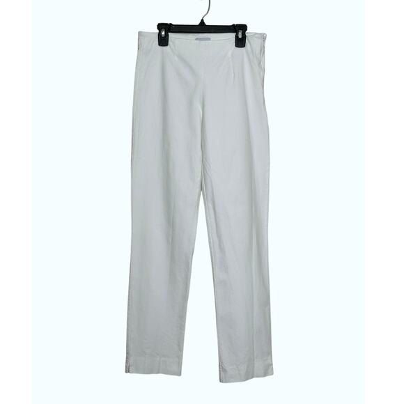 Charlotte Kellogg white straight legs flat front pants size 10 - Picture 1 of 10